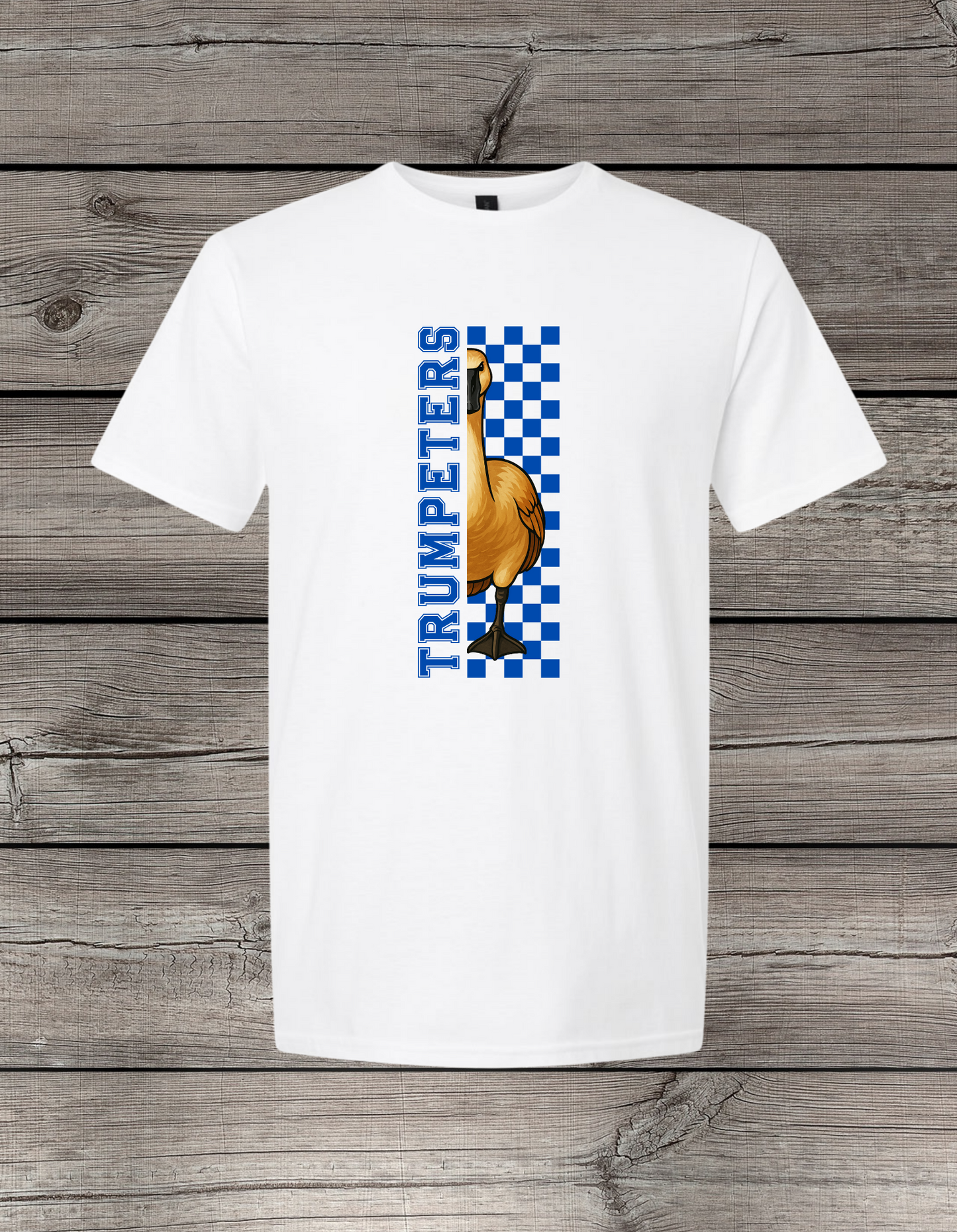 Clearlake Trumpeters T-Shirt | School Spirit Wear | Youth & Adult Sizes | Trumpeters Checkered