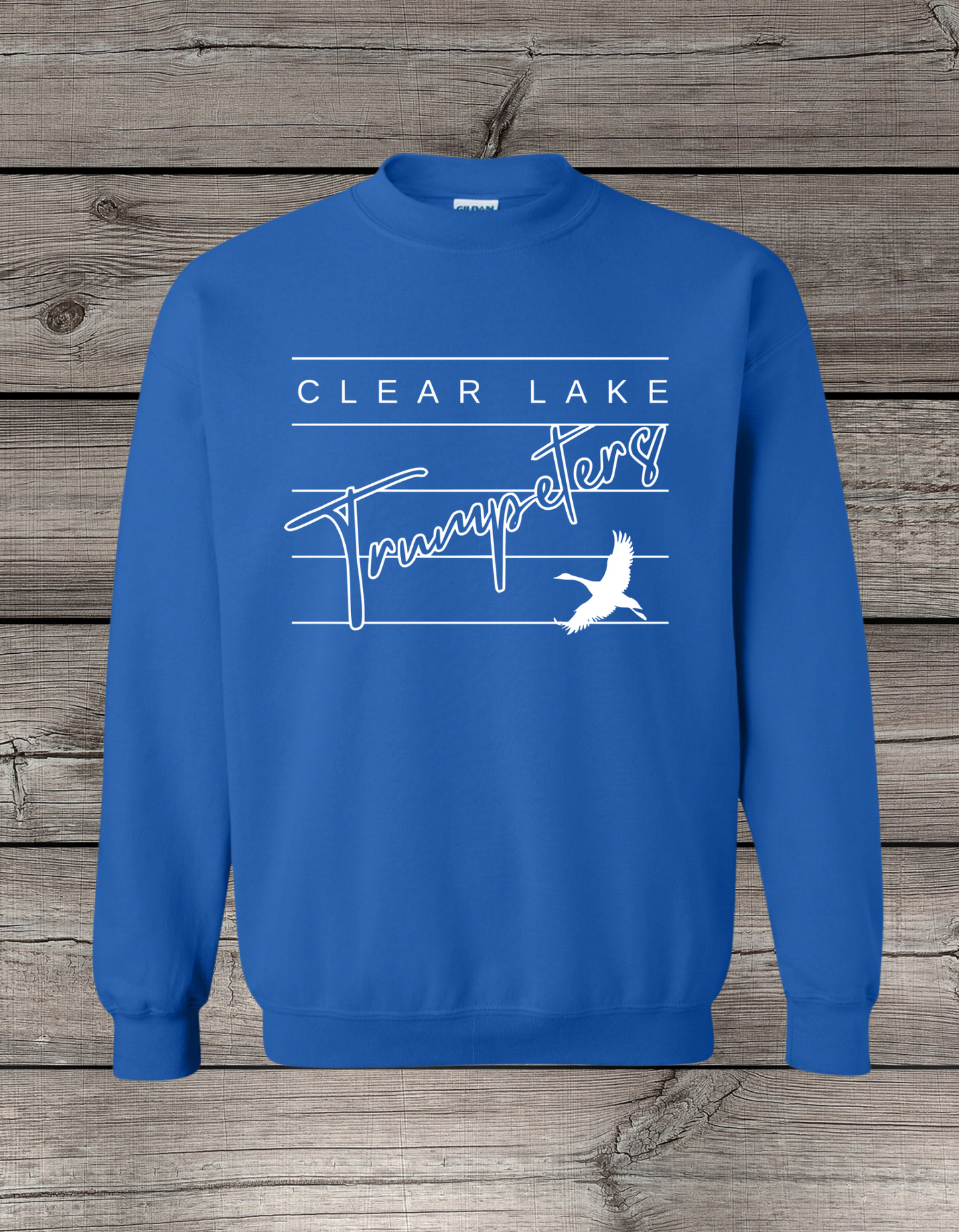 Clearlake Trumpeters Crewneck Sweatshirt | School Spirit Wear | Youth & Adult Sizes | Lined