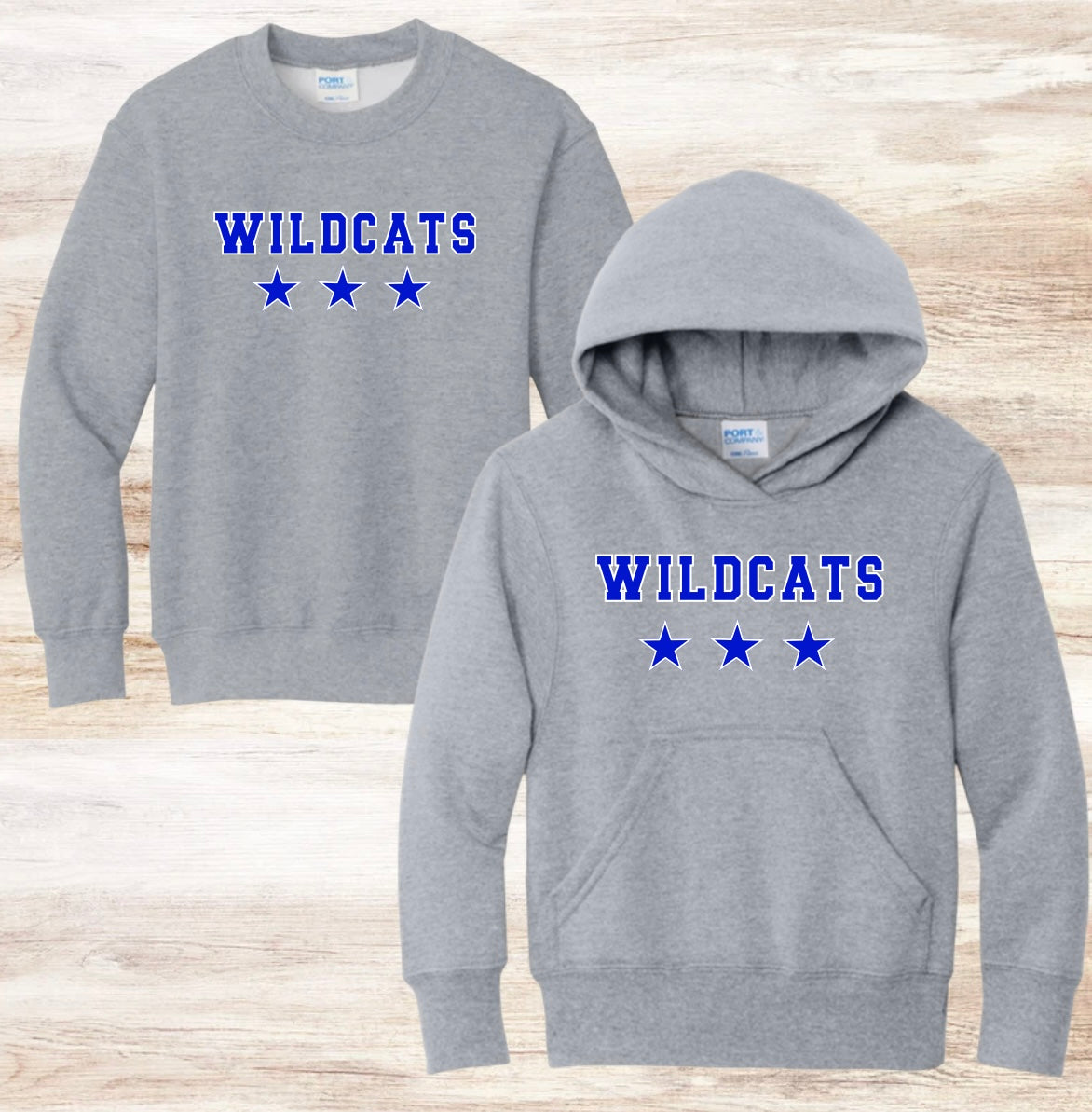 School Spirit Grey Crewneck + Hoodie | Youth + Adult (Copy)