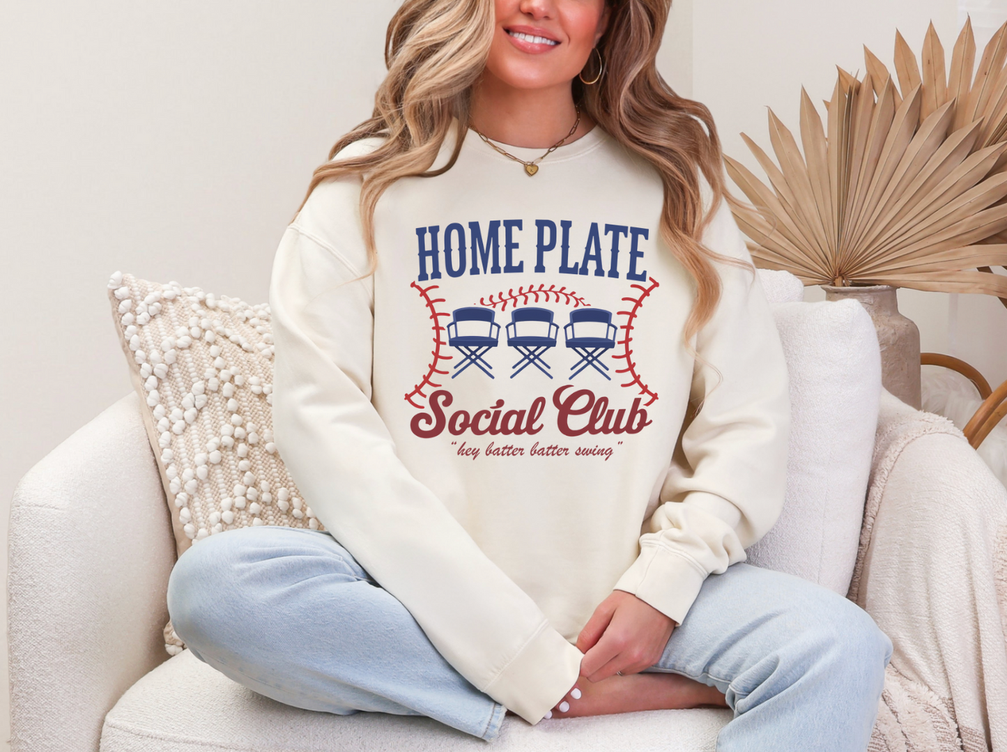 Home Plate Social Club – Comfort Colors Tee, Crewneck, or Hoodie (Ivory)
