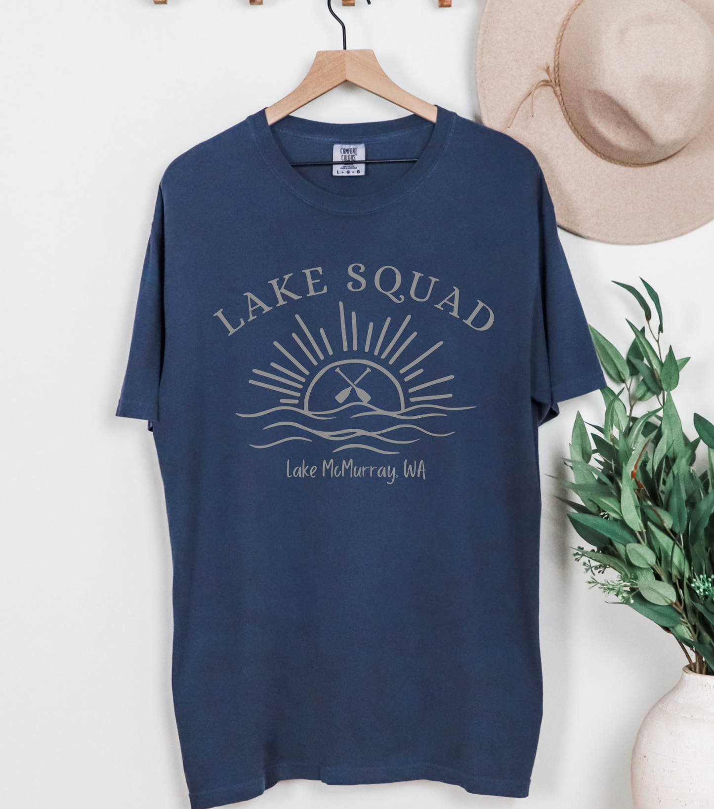 Lake Squad Comfort Colors T-Shirt – Big Lake, Lake Cavanaugh, or Lake McMurray