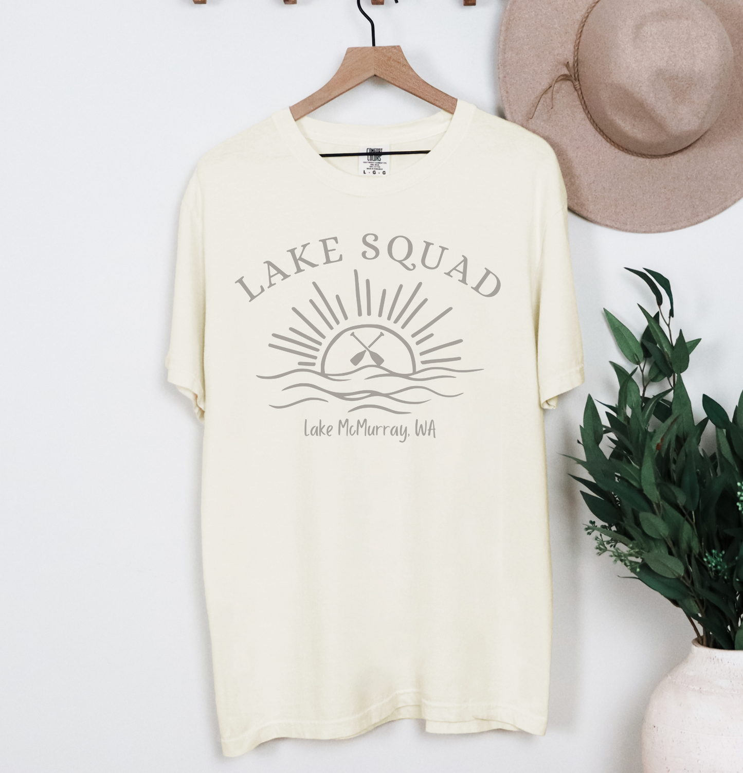 Lake Squad Comfort Colors T-Shirt – Big Lake, Lake Cavanaugh, or Lake McMurray