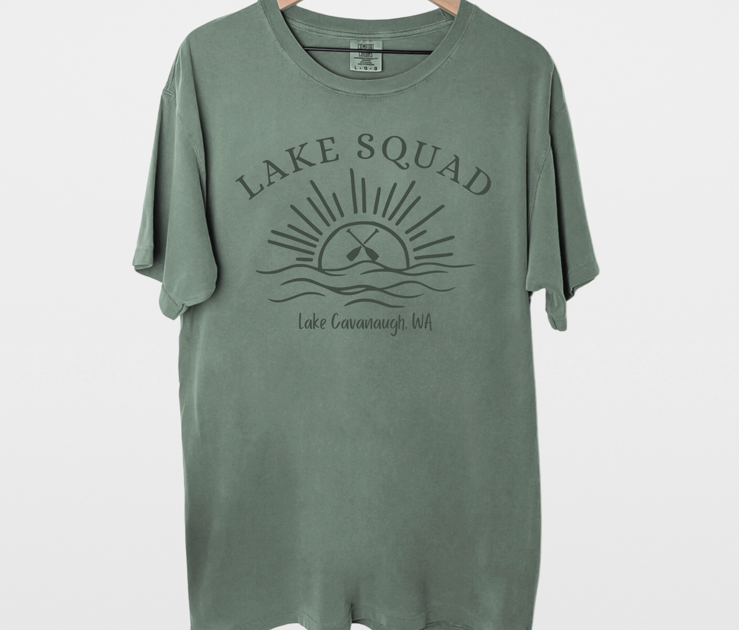 Lake Squad Comfort Colors T-Shirt – Big Lake, Lake Cavanaugh, or Lake McMurray