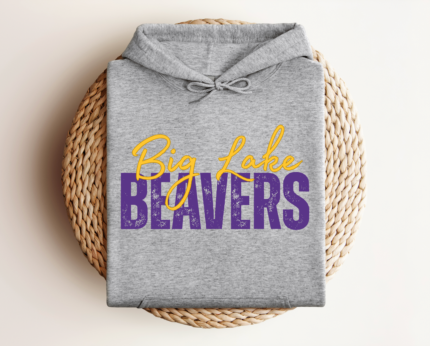 Big Lake Beavers | Sports Grey Gildan Hoodie, Tee & Crewneck | School Mascot Apparel | Unisex Fit