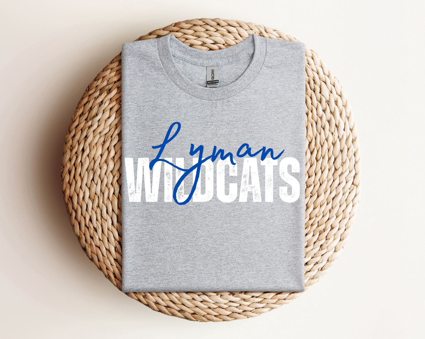 Lyman Wildcats | Sports Grey Gildan Hoodie, Tee & Crewneck | School Mascot Apparel | Unisex Fit
