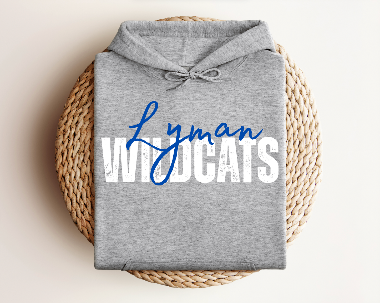 Lyman Wildcats | Sports Grey Gildan Hoodie, Tee & Crewneck | School Mascot Apparel | Unisex Fit
