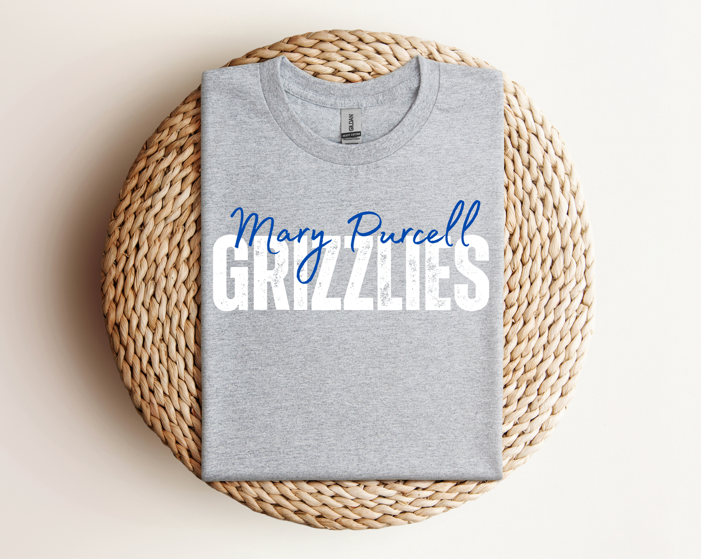 Mary Purcell Grizzlies | Sports Grey Gildan Hoodie, Tee & Crewneck | School Mascot Apparel | Unisex Fit