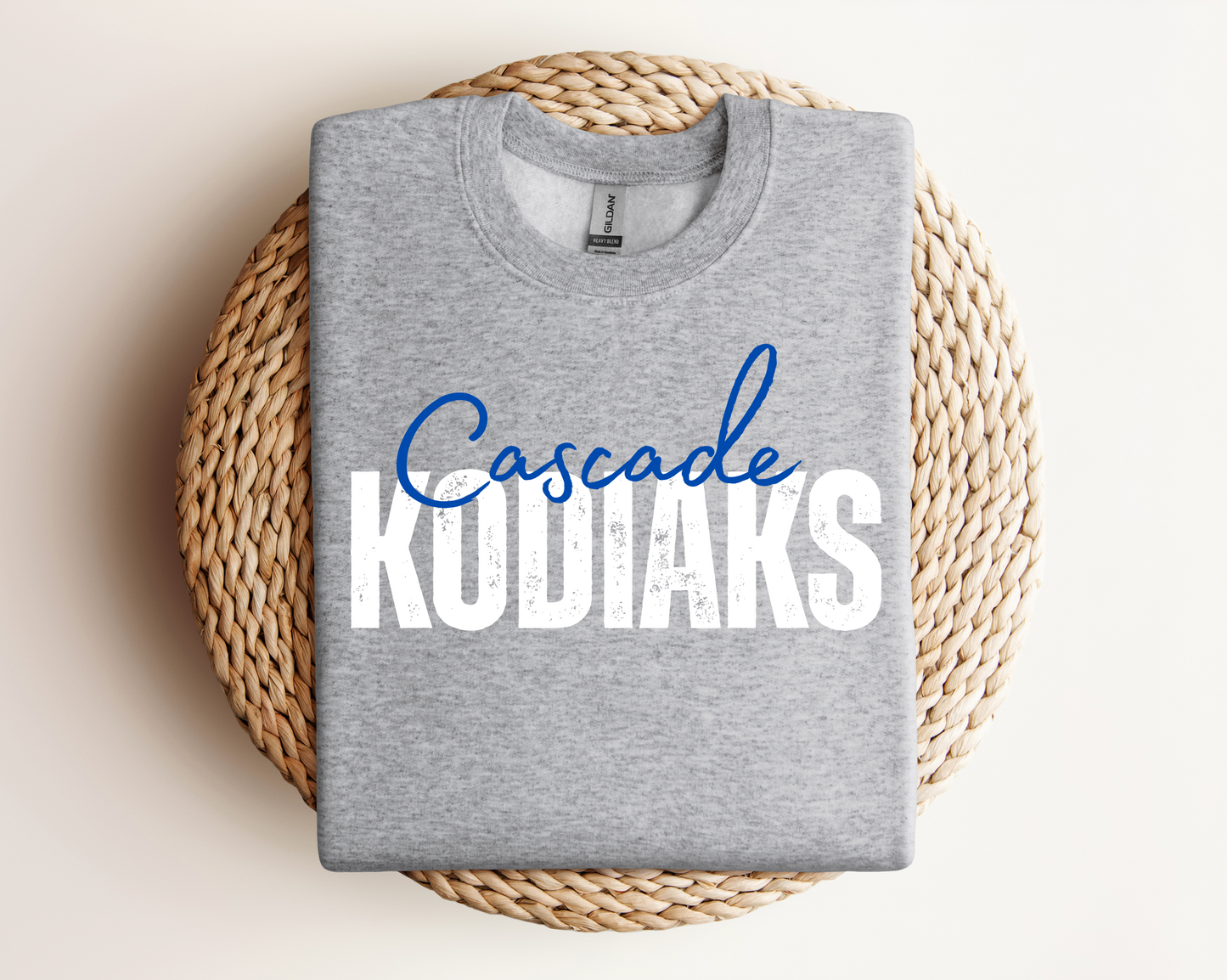 Cascade Kodiaks | Sports Grey Gildan Hoodie, Tee & Crewneck | School Mascot Apparel | Unisex Fit