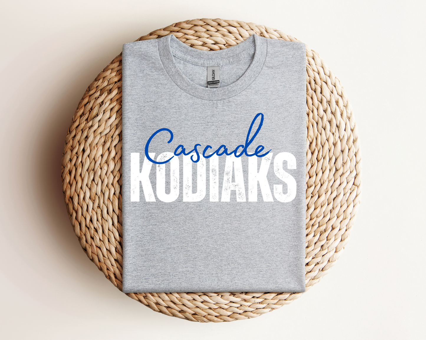 Cascade Kodiaks | Sports Grey Gildan Hoodie, Tee & Crewneck | School Mascot Apparel | Unisex Fit