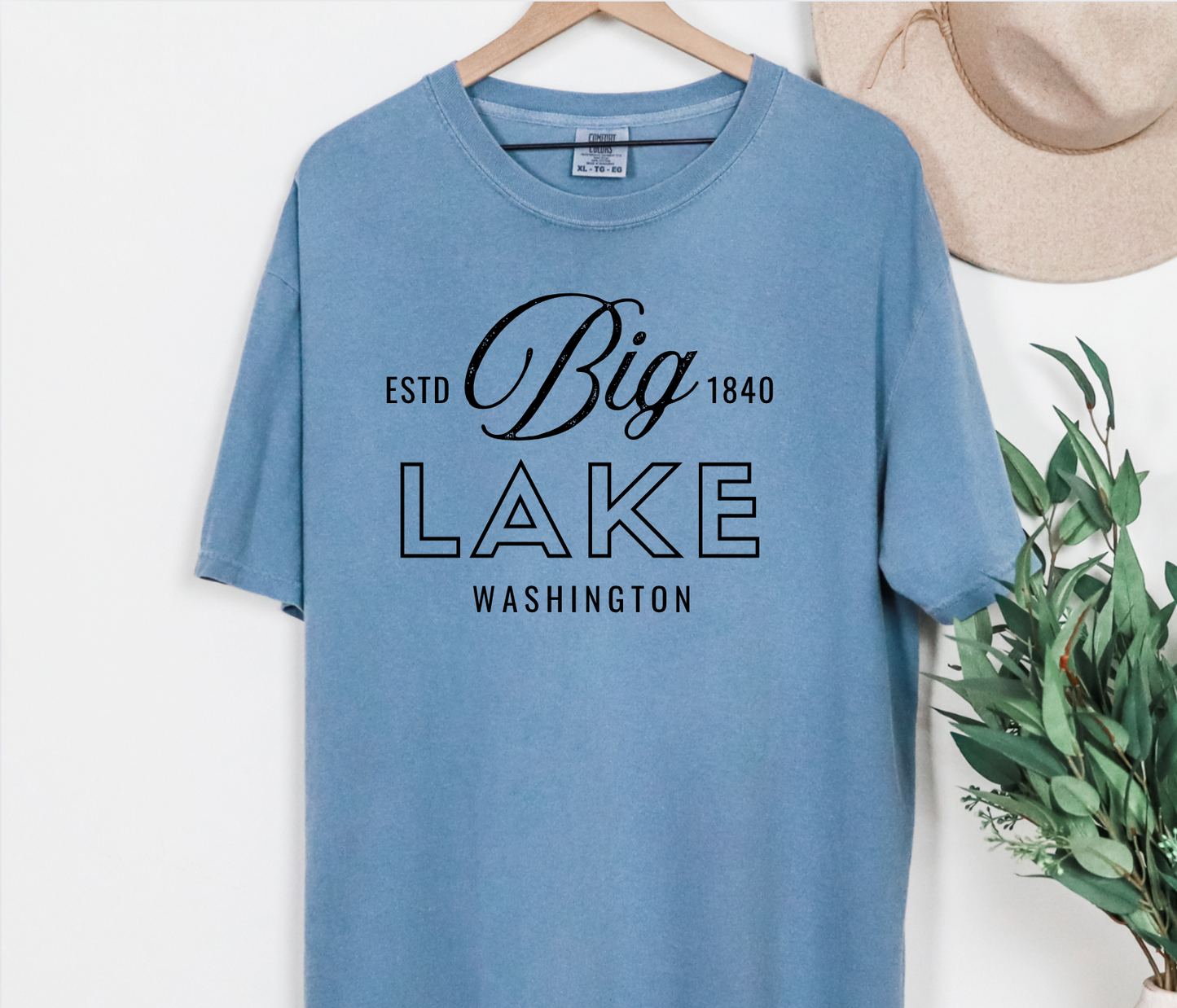 Big Lake Washington Tee | ESTD 1840 | Comfort Colors Tee | PNW | Pacific North West | Youth and Adult Sizes