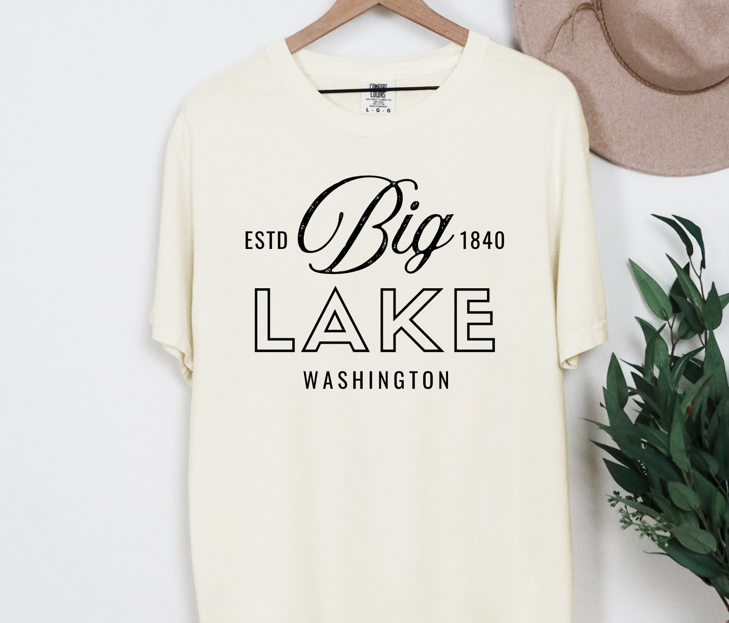 Big Lake Washington Tee | ESTD 1840 | Comfort Colors Tee | PNW | Pacific North West | Youth and Adult Sizes