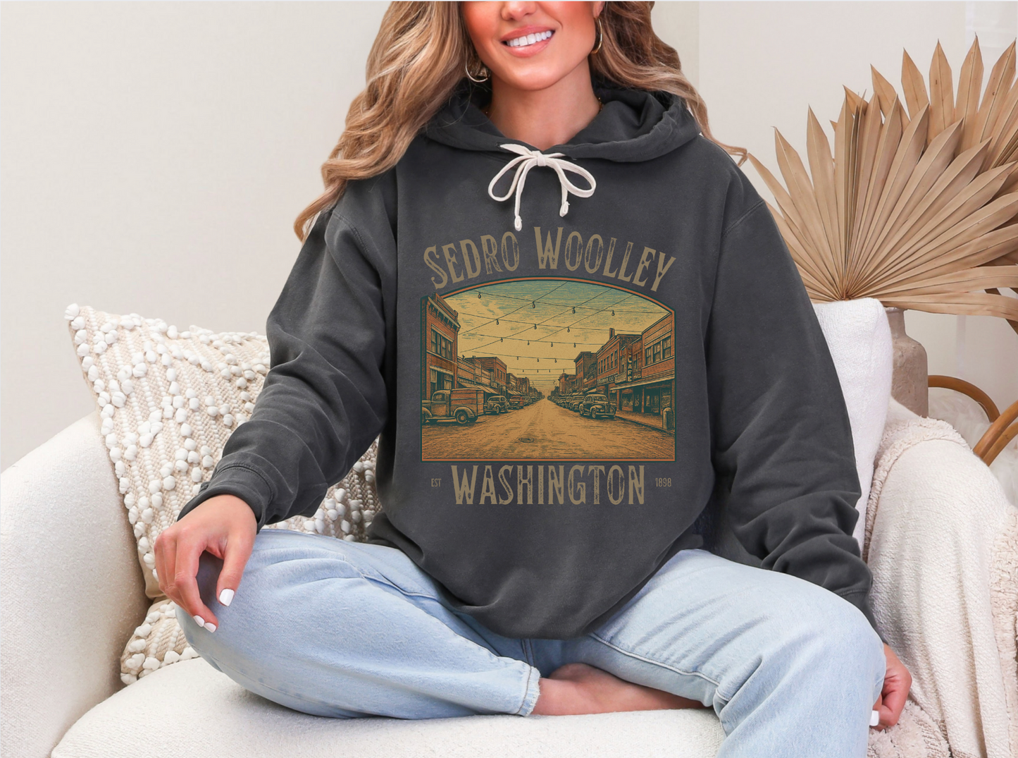 Sedro Woolley Vintage Comfort Colors Tee or Hoodie – Ivory or Pepper – Youth & Adult Sizes