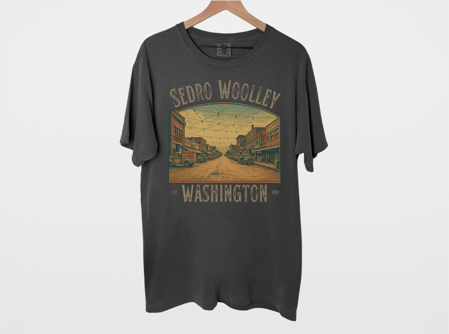 Sedro Woolley Vintage Comfort Colors Tee or Hoodie – Ivory or Pepper – Youth & Adult Sizes