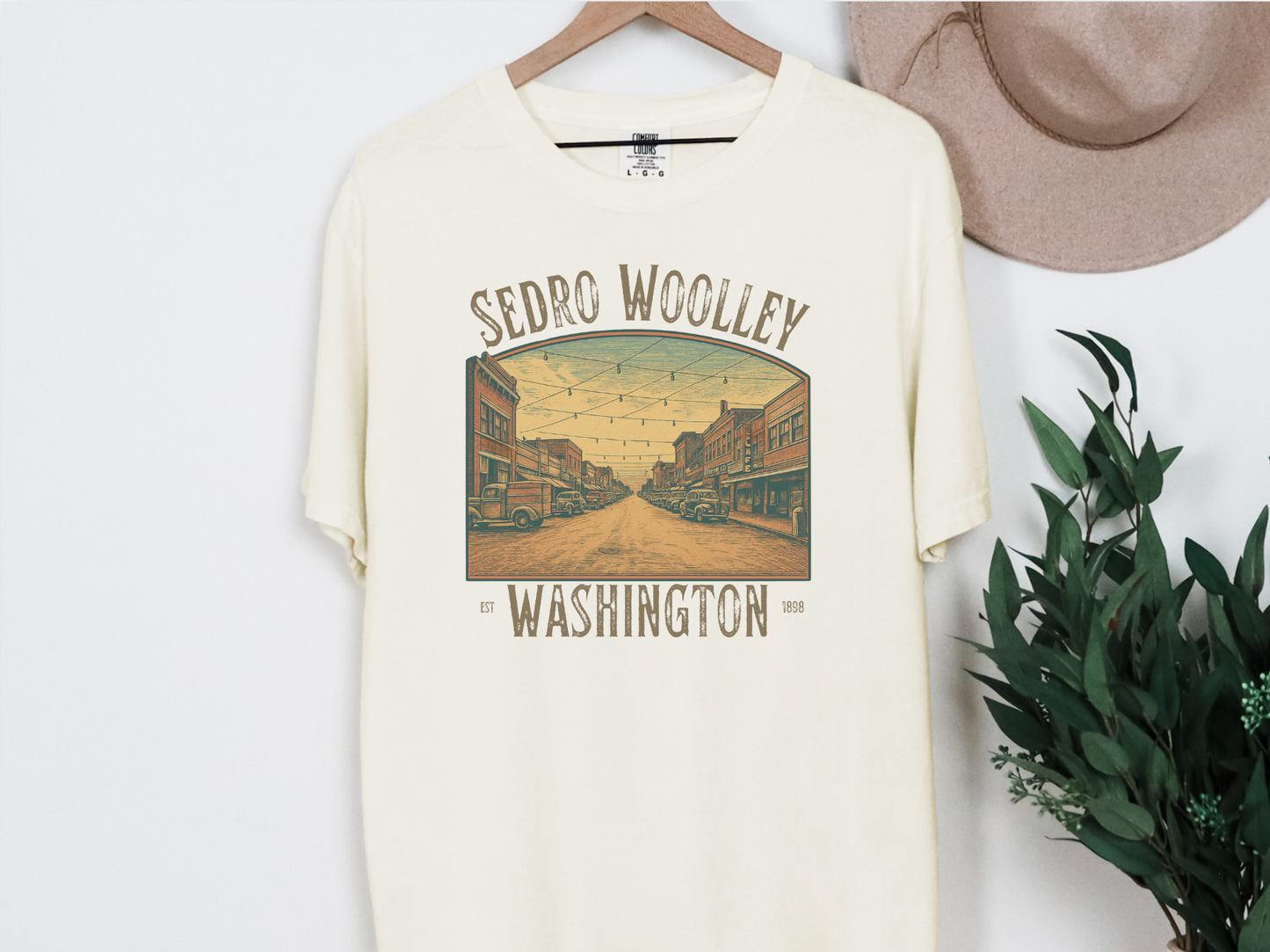 Sedro Woolley Vintage Comfort Colors Tee or Hoodie – Ivory or Pepper – Youth & Adult Sizes