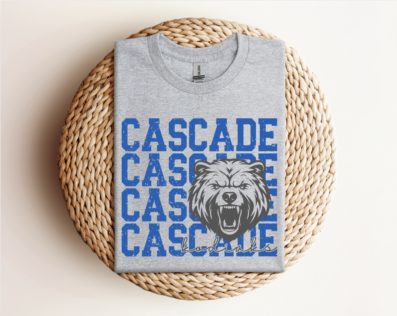 Cascade Kodiaks Logo Tee, Crewneck, & Hoodie β Youth & Adult Sizes | School Spirit Wear | Gildan Apparel