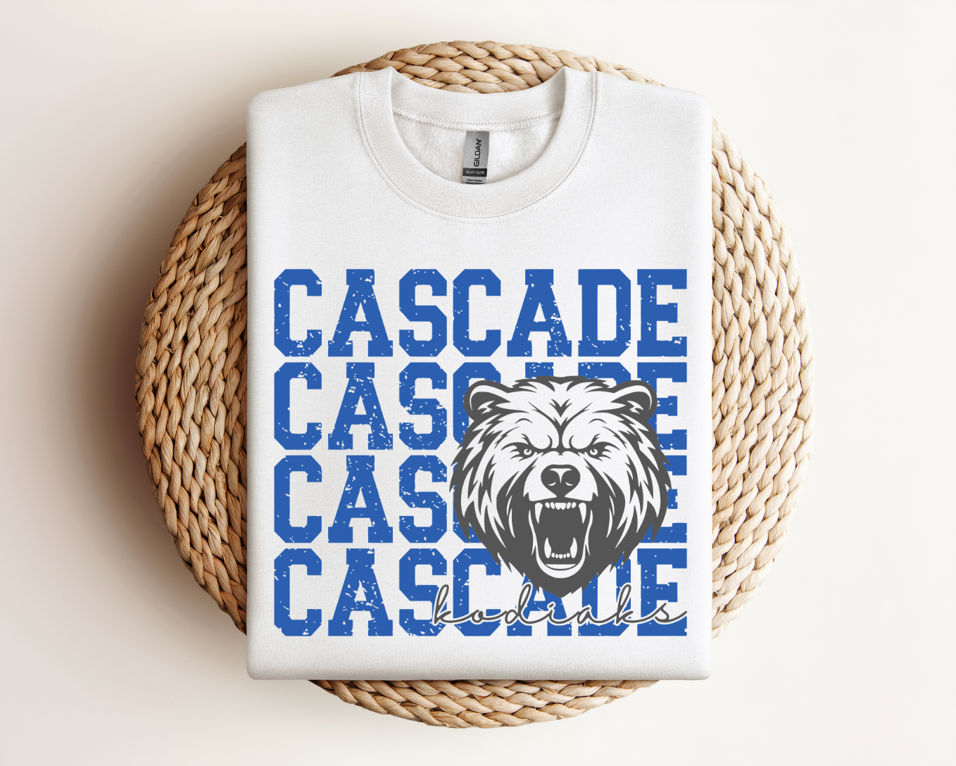 Cascade Kodiaks Logo Tee, Crewneck, & Hoodie β Youth & Adult Sizes | School Spirit Wear | Gildan Apparel