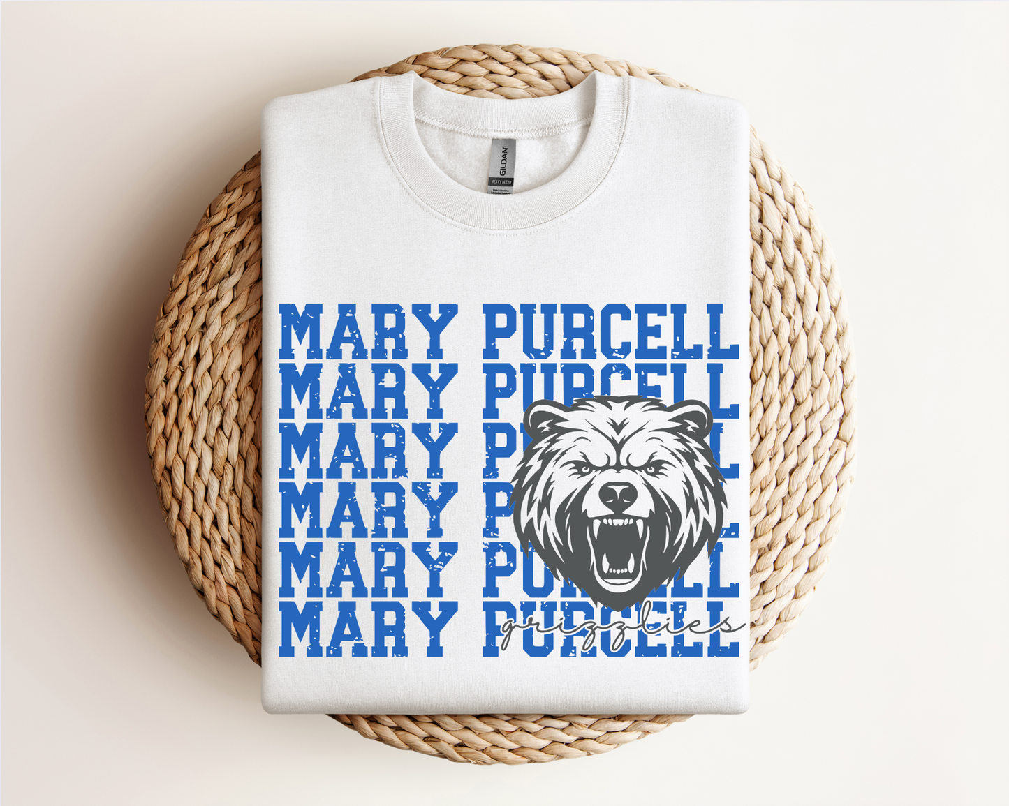 Mary Purcell Grizzlies Logo Tee, Crewneck, & Hoodie β Youth & Adult Sizes | School Spirit Wear | Gildan Apparel
