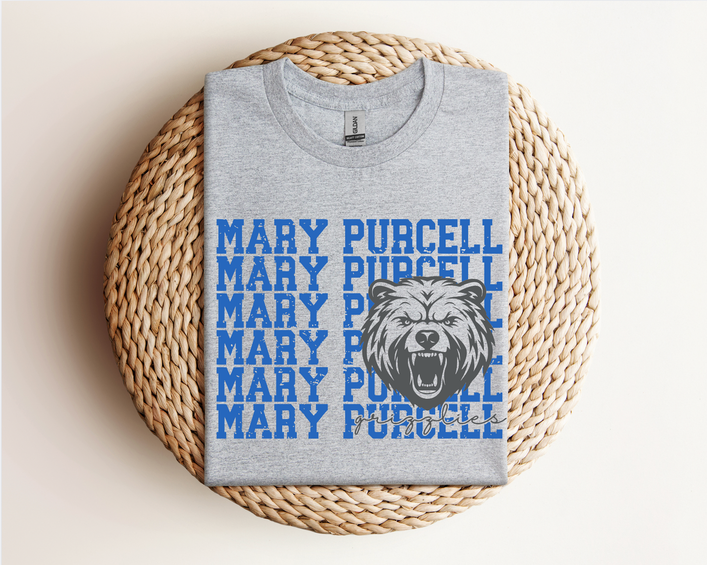Mary Purcell Grizzlies Logo Tee, Crewneck, & Hoodie β Youth & Adult Sizes | School Spirit Wear | Gildan Apparel