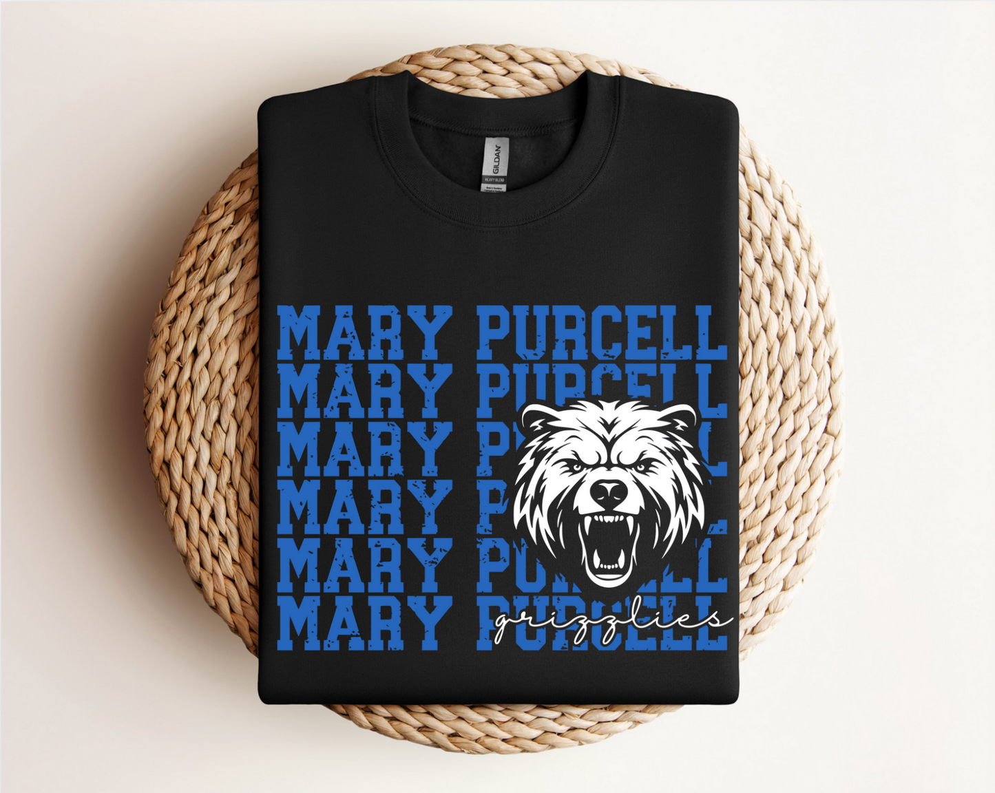 Mary Purcell Grizzlies Logo Tee, Crewneck, & Hoodie β Youth & Adult Sizes | School Spirit Wear | Gildan Apparel