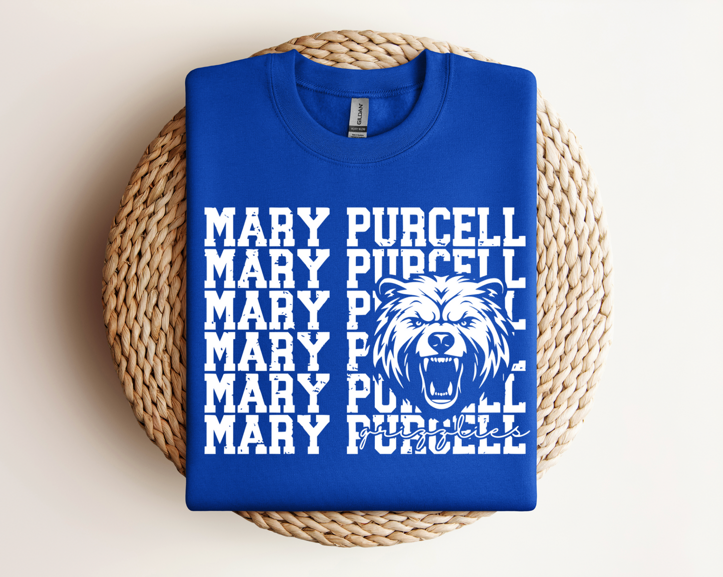 Mary Purcell Grizzlies Logo Tee, Crewneck, & Hoodie β Youth & Adult Sizes | School Spirit Wear | Gildan Apparel