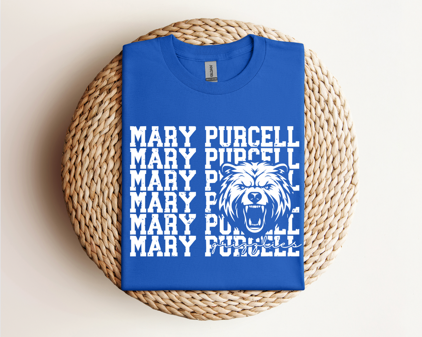 Mary Purcell Grizzlies Logo Tee, Crewneck, & Hoodie β Youth & Adult Sizes | School Spirit Wear | Gildan Apparel