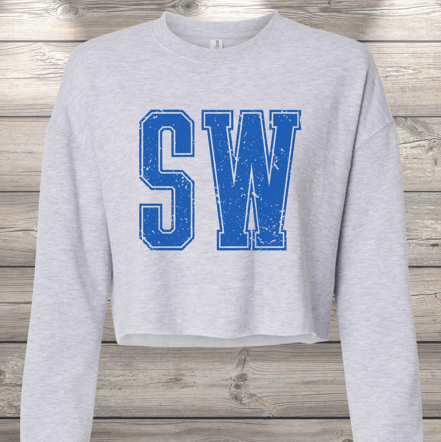 SW | Sedro Woolley Crop Crewneck Sweatshirt – Independent Trading Co. | Optional Name on Back or Sleeve