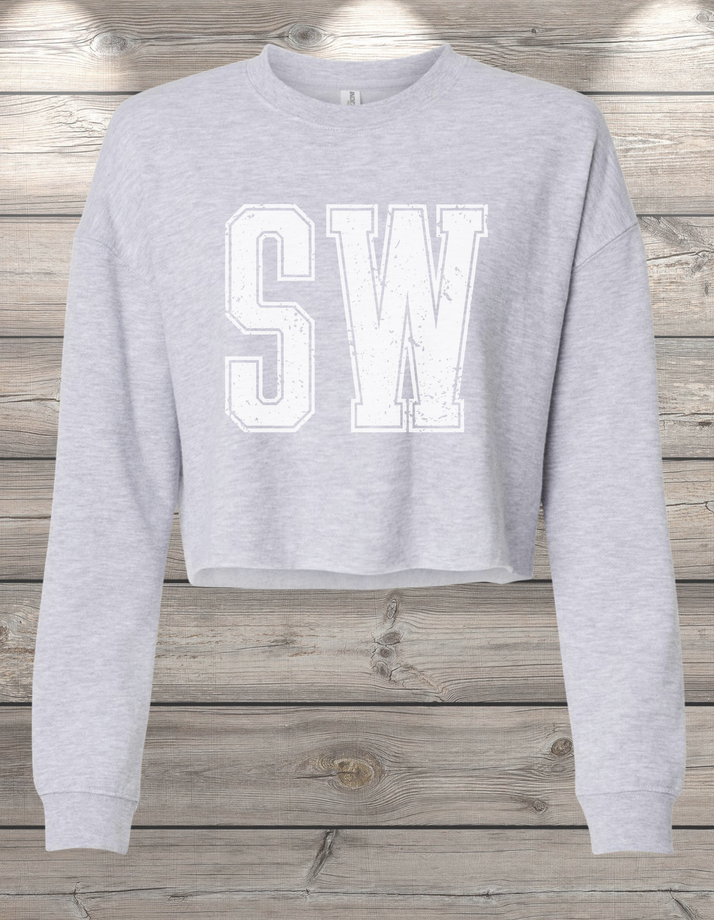 SW | Sedro Woolley Crop Crewneck Sweatshirt – Independent Trading Co. | Optional Name on Back or Sleeve