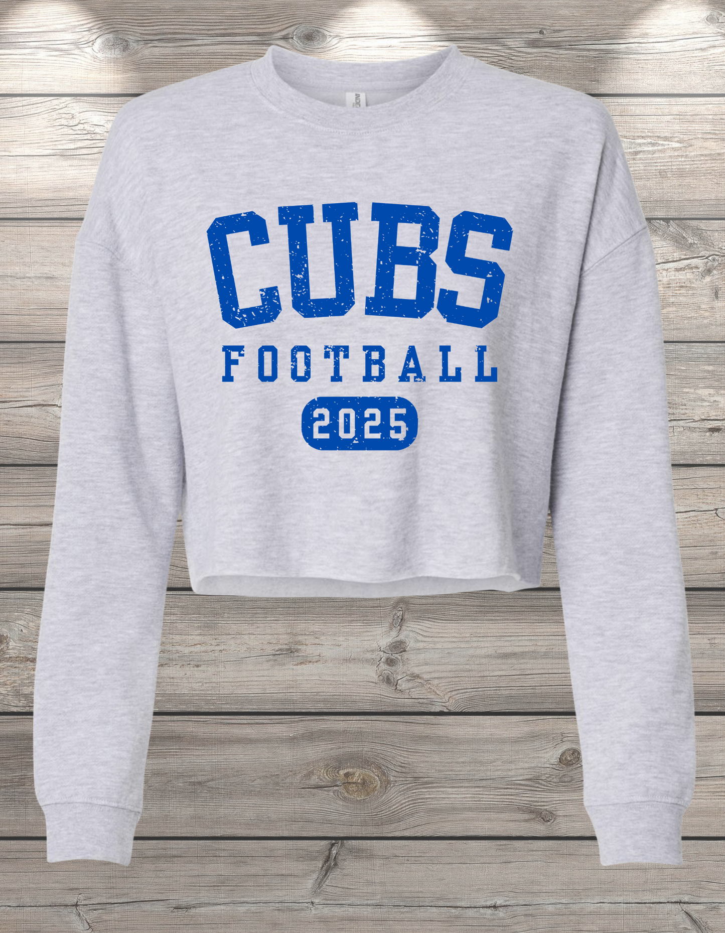 CUBS Football | Sedro Woolley Cubs Football Crop Crewneck Sweatshirt – Independent Trading Co. | Optional Name on Back or Sleeve