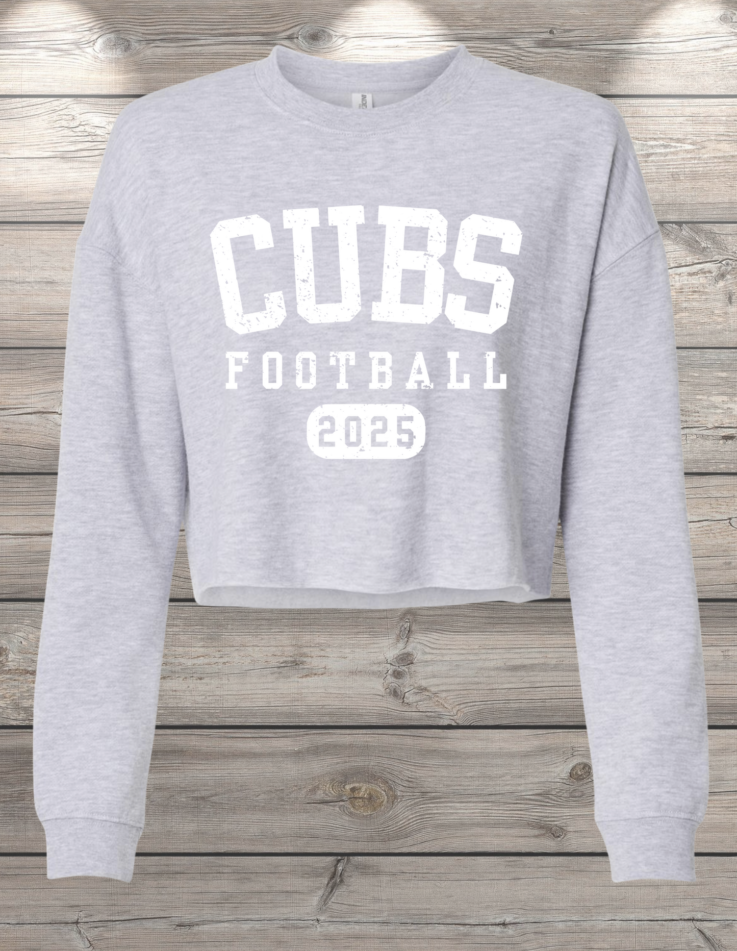 CUBS Football | Sedro Woolley Cubs Football Crop Crewneck Sweatshirt – Independent Trading Co. | Optional Name on Back or Sleeve