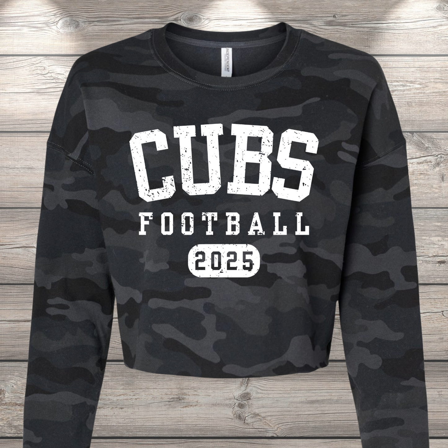 CUBS Football | Sedro Woolley Cubs Football Crop Crewneck Sweatshirt – Independent Trading Co. | Optional Name on Back or Sleeve