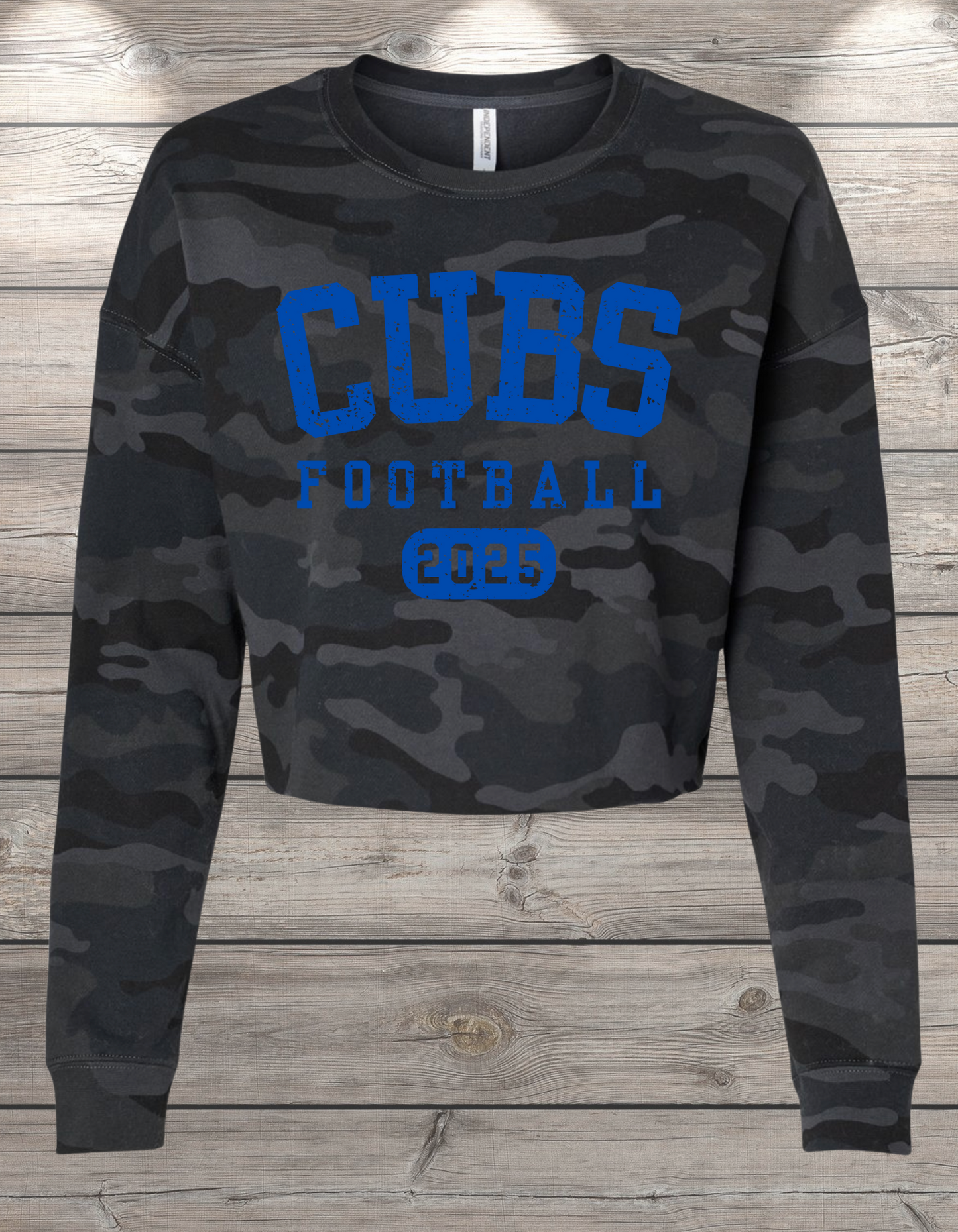 CUBS Football | Sedro Woolley Cubs Football Crop Crewneck Sweatshirt – Independent Trading Co. | Optional Name on Back or Sleeve