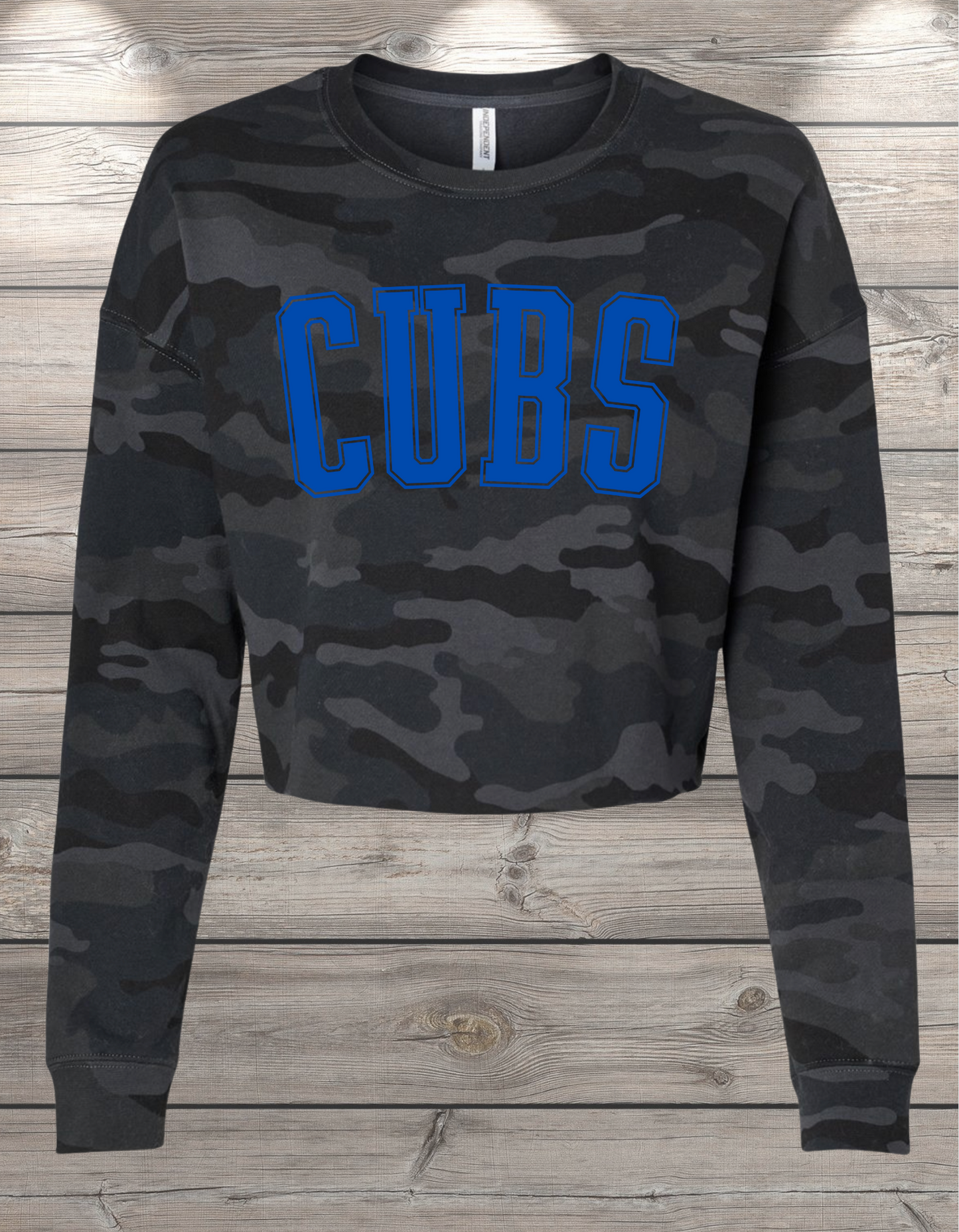 CUBS | Sedro Woolley CUBS Crop Crewneck Sweatshirt – Independent Trading Co. | Optional Name on Back or Sleeve