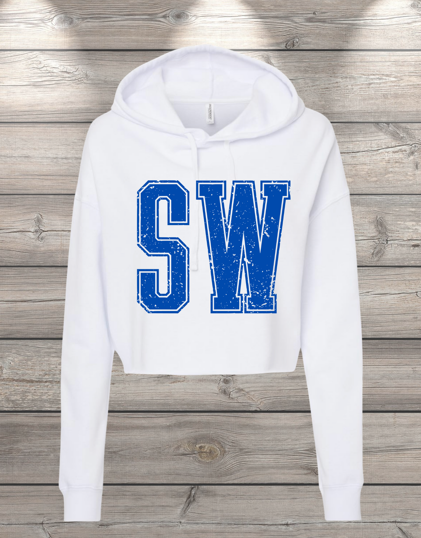 SW | Sedro Woolley SW Crop Hoodie Sweatshirt – Independent Trading Co. | Optional Name on Back or Sleeve