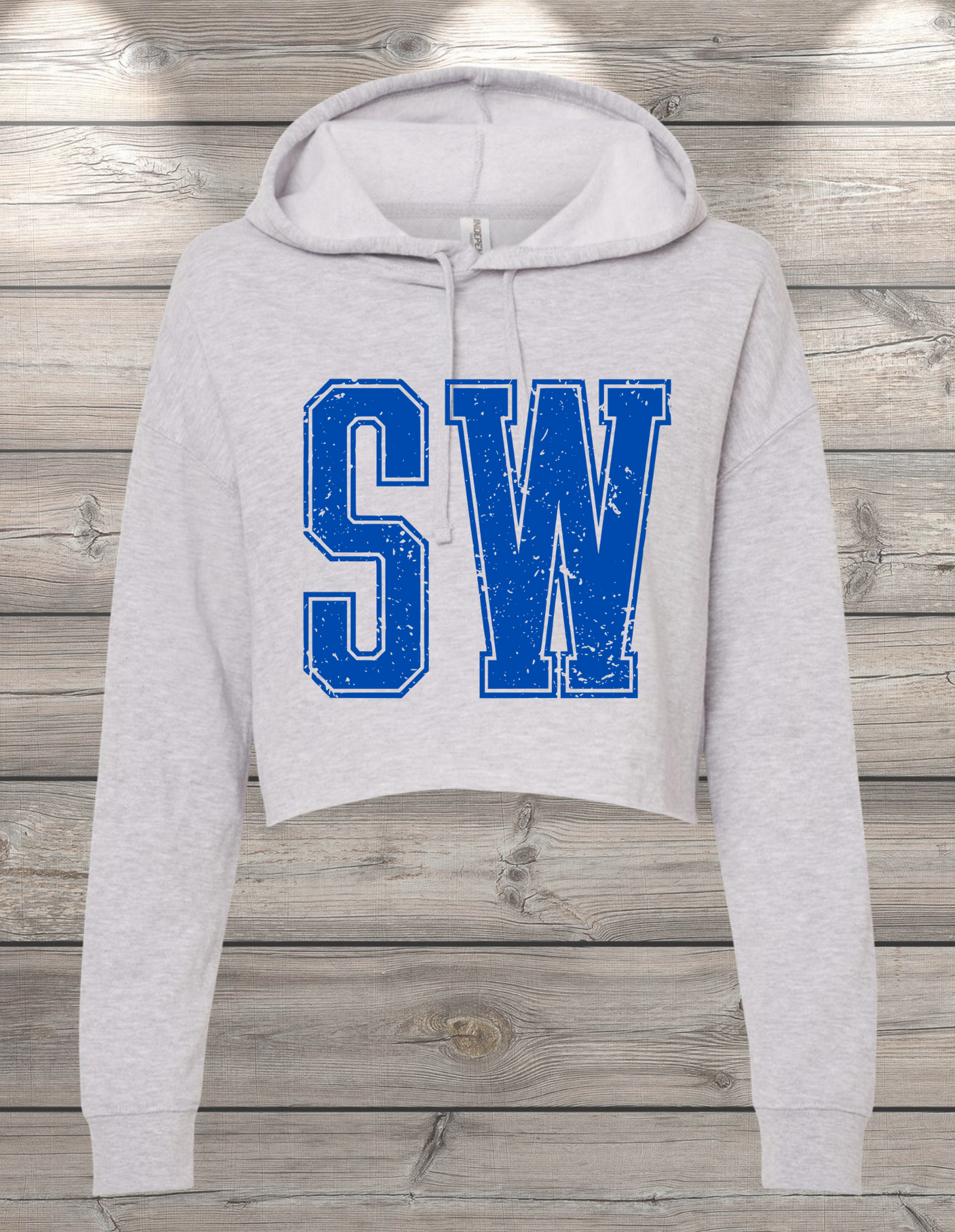 SW | Sedro Woolley SW Crop Hoodie Sweatshirt – Independent Trading Co. | Optional Name on Back or Sleeve