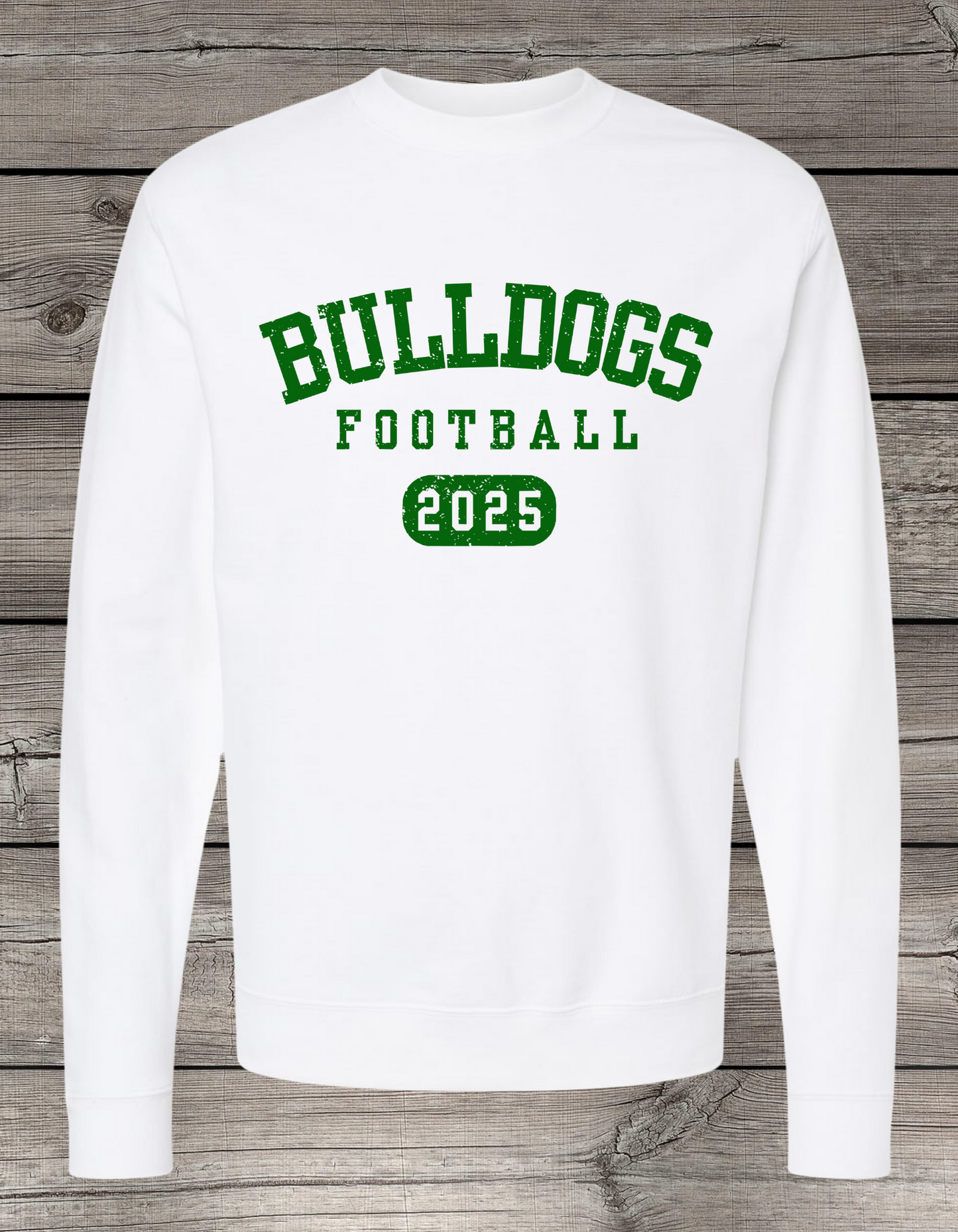 MV Bulldogs Football 2025 | Mount Vernon Unisex Crewneck Sweatshirt – Independent Trading Co. | Optional Name on Back or Sleeve