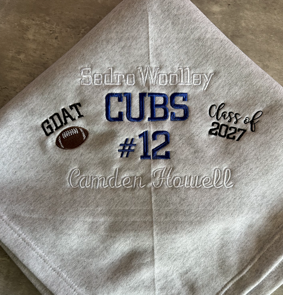 Personalized Embroidered Senior Blanket
