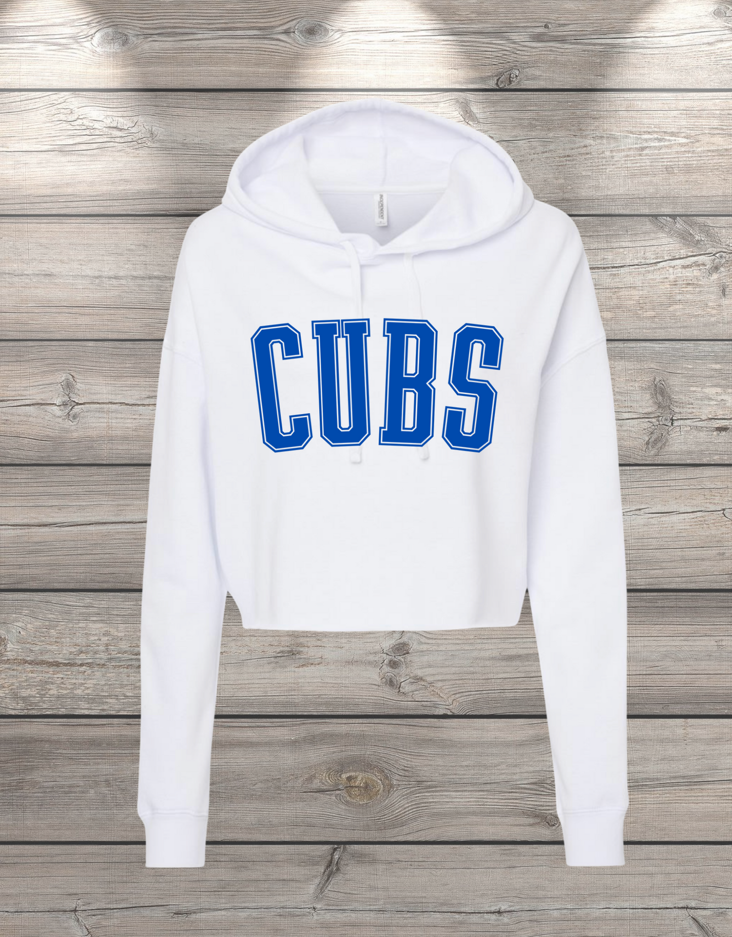 CUBS | Sedro Woolley CUBS Crop Hoodie Sweatshirt – Independent Trading Co. | Optional Name on Back or Sleeve