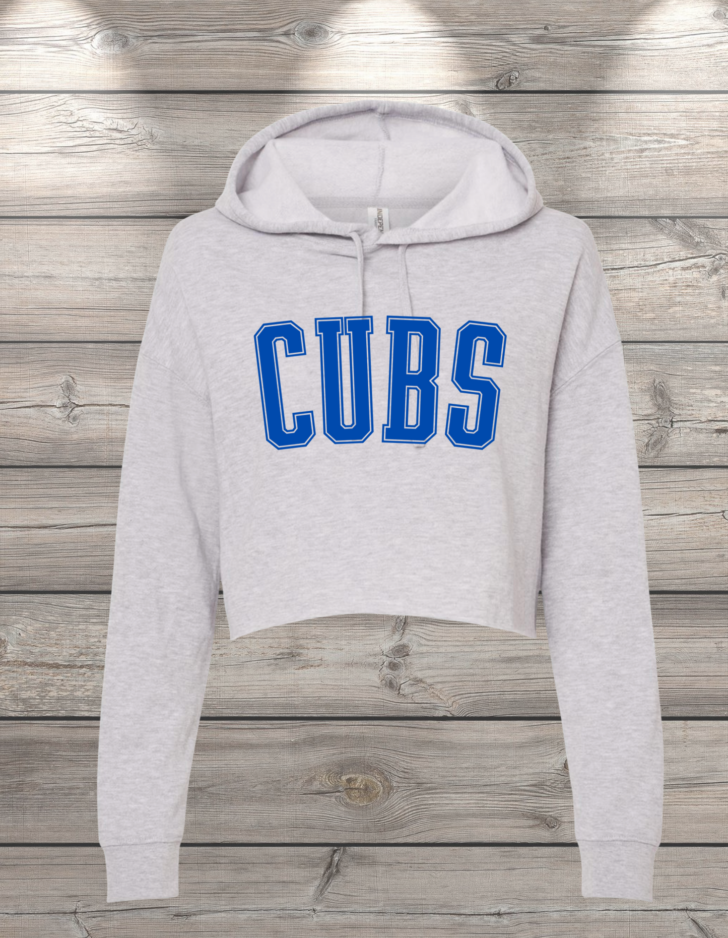 CUBS | Sedro Woolley CUBS Crop Hoodie Sweatshirt – Independent Trading Co. | Optional Name on Back or Sleeve