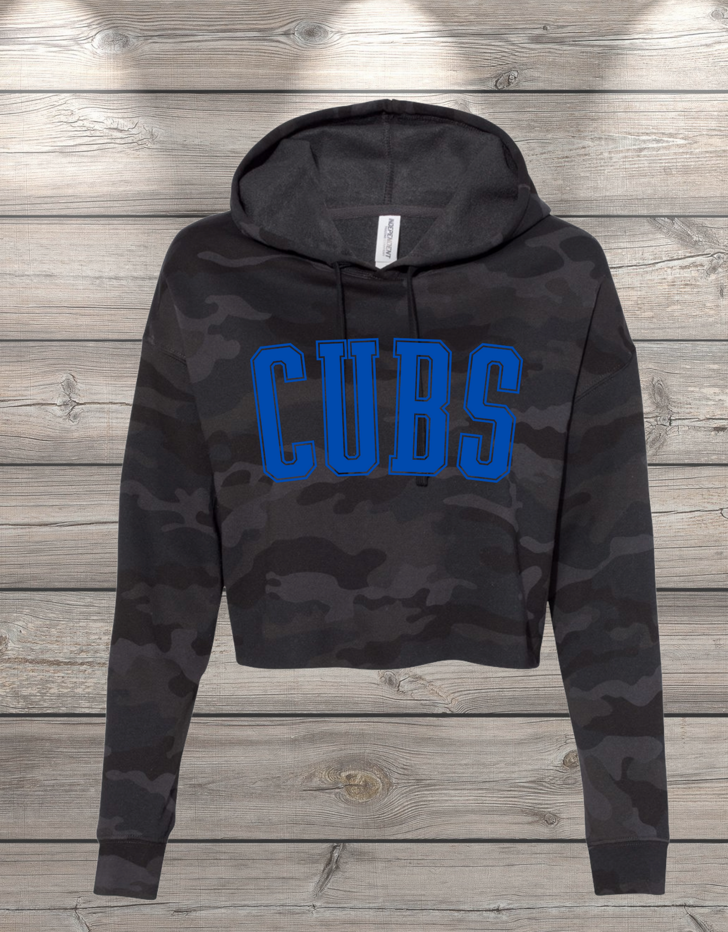 CUBS | Sedro Woolley CUBS Crop Hoodie Sweatshirt – Independent Trading Co. | Optional Name on Back or Sleeve