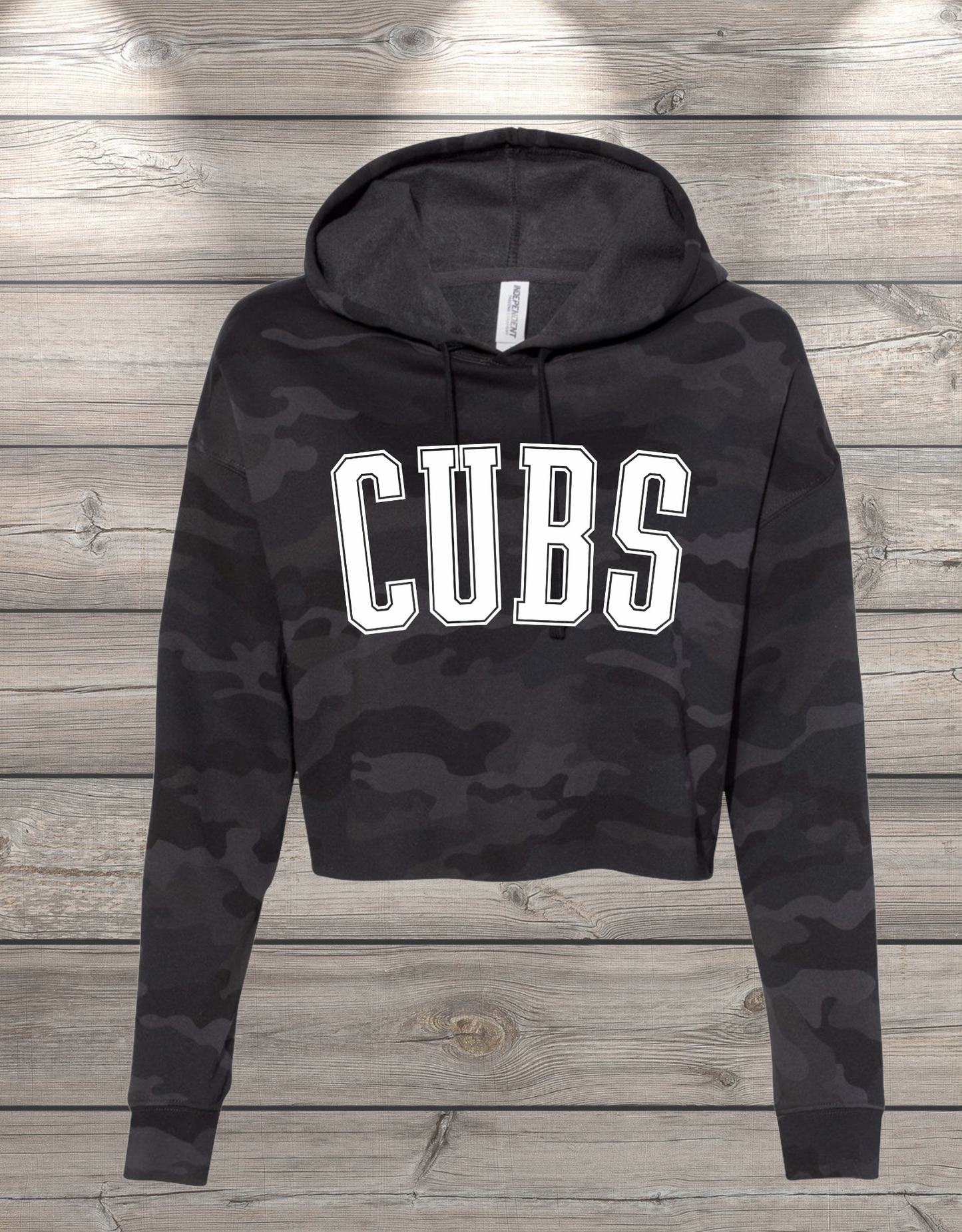CUBS | Sedro Woolley CUBS Crop Hoodie Sweatshirt – Independent Trading Co. | Optional Name on Back or Sleeve