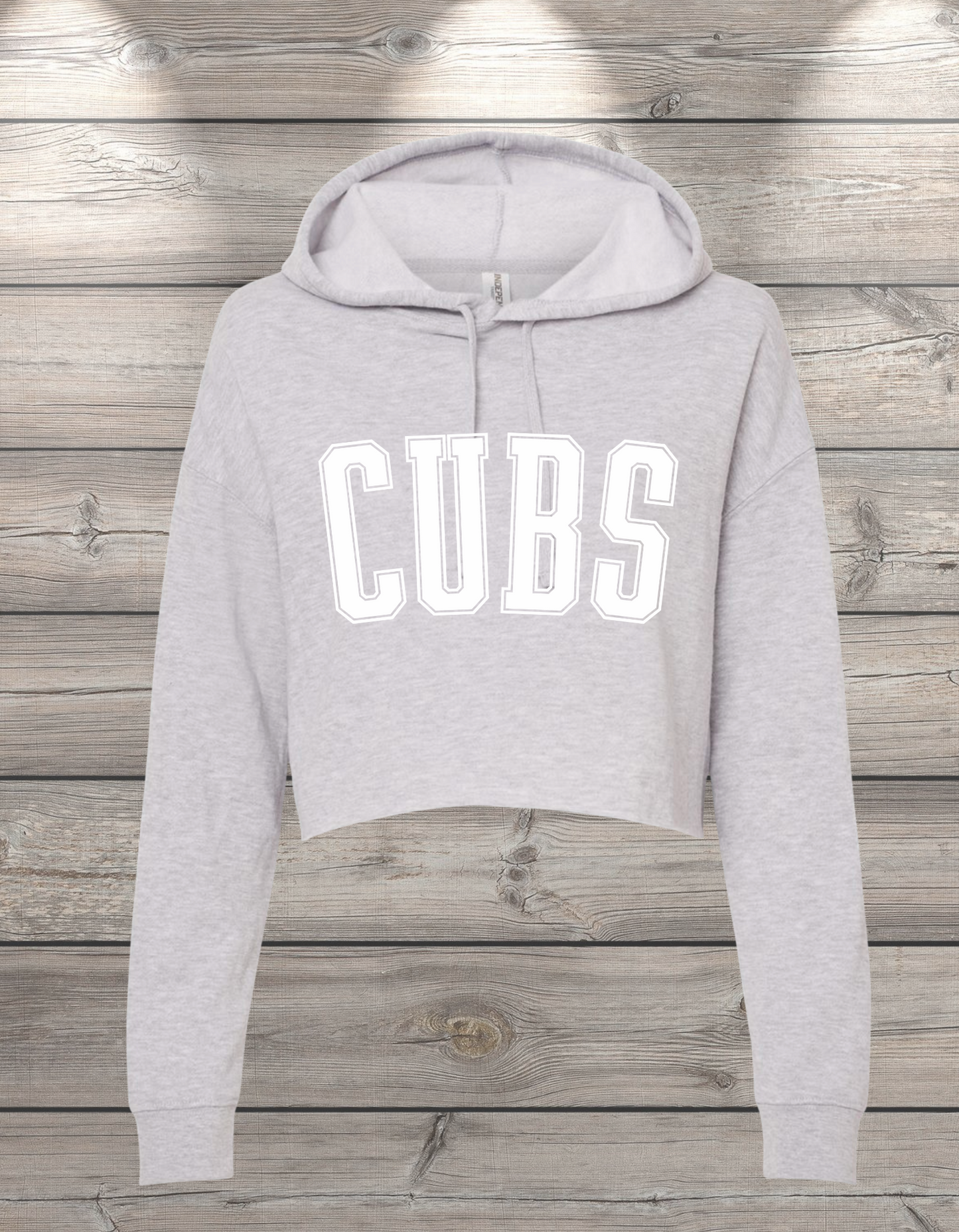 CUBS | Sedro Woolley CUBS Crop Hoodie Sweatshirt – Independent Trading Co. | Optional Name on Back or Sleeve