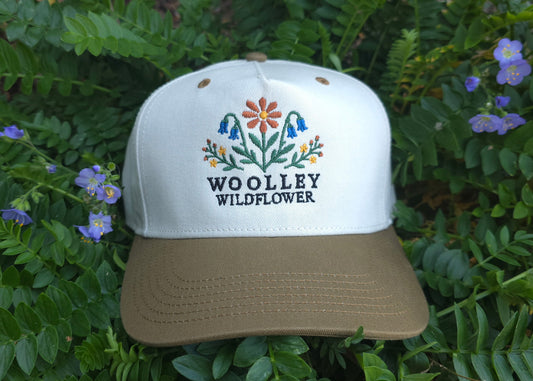 Woolley Wildflower Tan/Cream Embroidered Hat