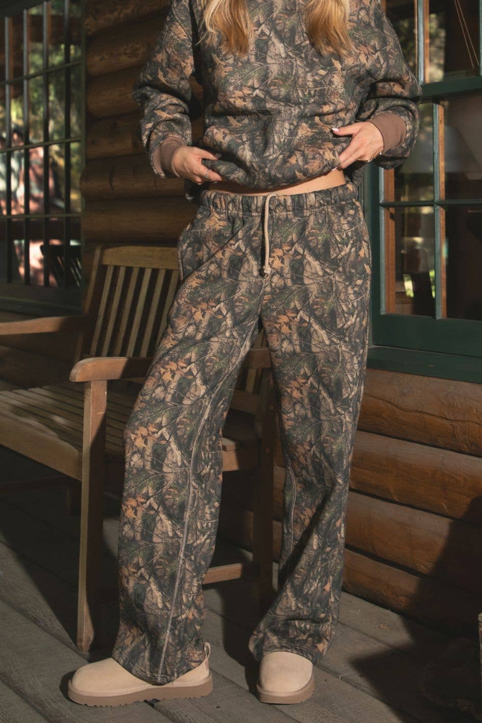 BAYOU Dark Woodland Camo Cloud Fleece Sweatpants
