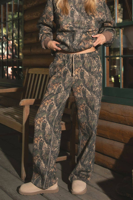 BAYOU Dark Woodland Camo Cloud Fleece Sweatpants