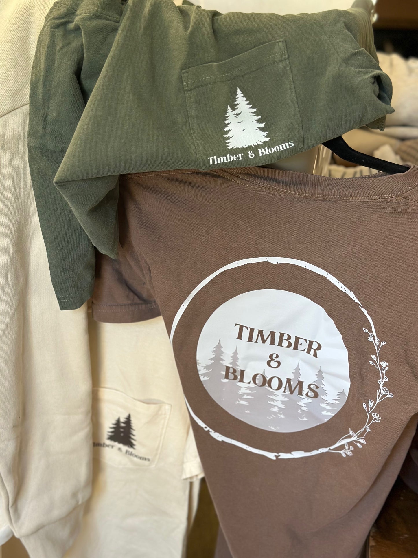 Timber & Bloom Comfort Colors® Pocket Tee