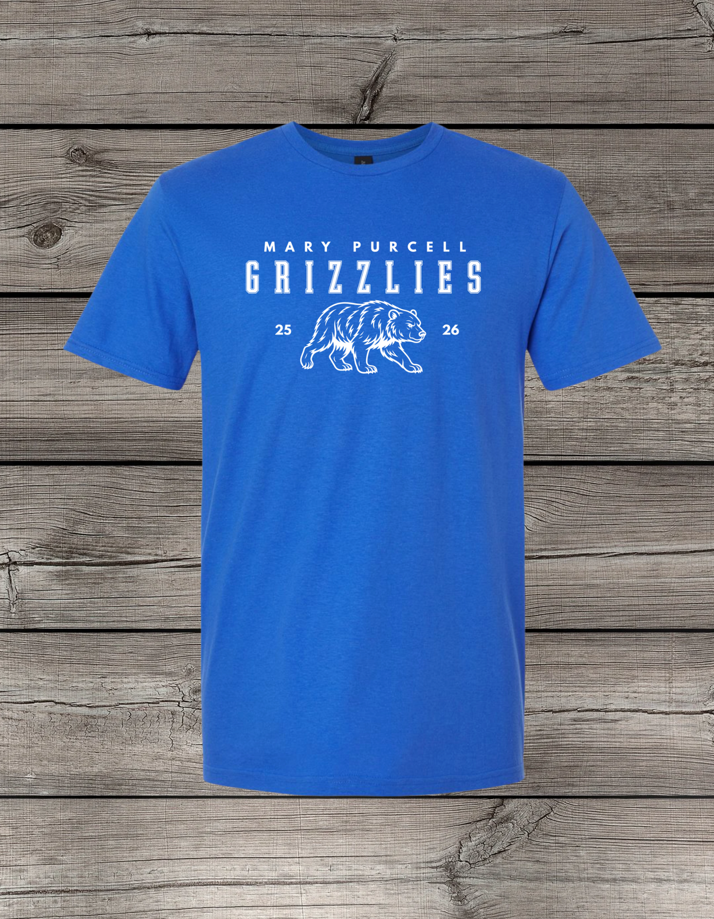Mary Purcell Grizzlies T-Shirt | School Spirit Wear | Youth & Adult Sizes | 25/26