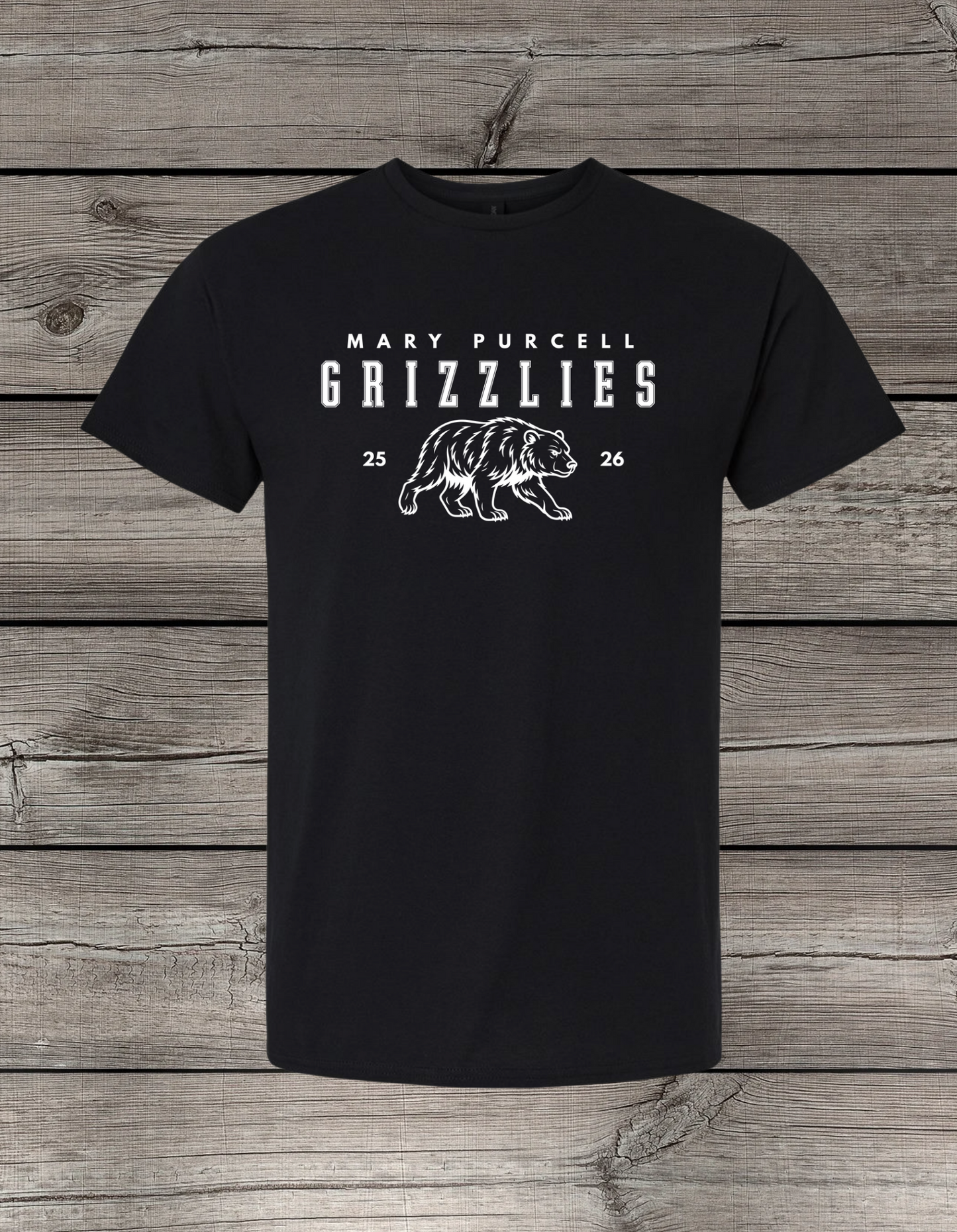 Mary Purcell Grizzlies T-Shirt | School Spirit Wear | Youth & Adult Sizes | 25/26