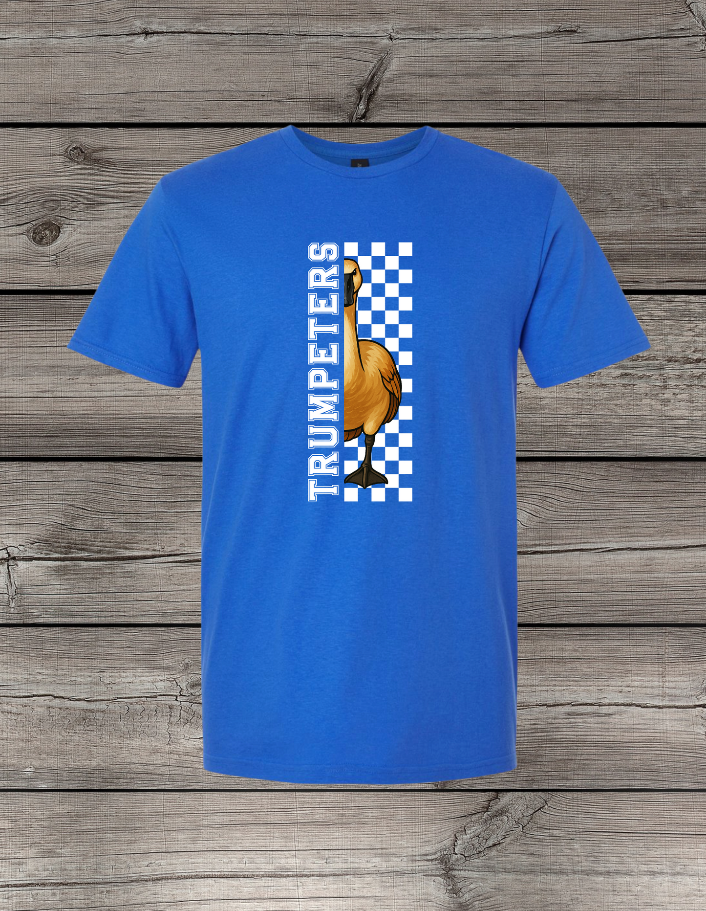 Clearlake Trumpeters T-Shirt | School Spirit Wear | Youth & Adult Sizes | Trumpeters Checkered