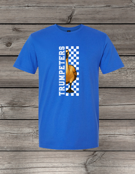 Clearlake Trumpeters T-Shirt | School Spirit Wear | Youth & Adult Sizes | Trumpeters Checkered
