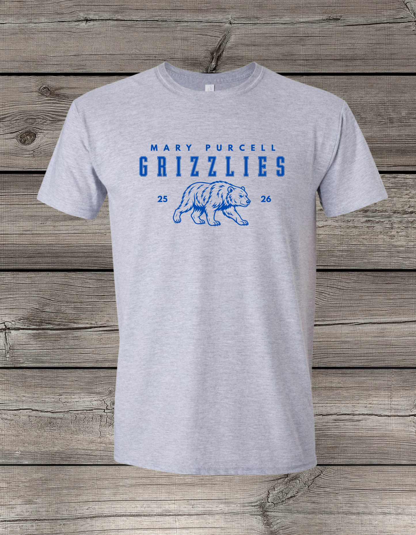 Mary Purcell Grizzlies T-Shirt | School Spirit Wear | Youth & Adult Sizes | 25/26